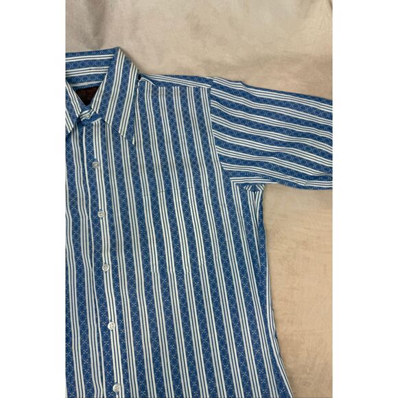 Vintage Sears Kings Road 1970s Button Up Shirt Dagger Collar Size Medium - Picture 4 of 10